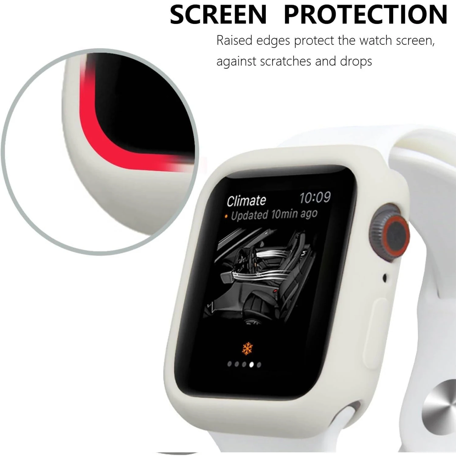 Custodia morbida in silicone per Apple Watch Series 11/10/9/8/7/6/5 42mm 46mm 40 44mm Protezione Shell smartwatch Cover iWatch 9 45mm 41mm - immagine 3