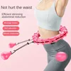 Hula Circle sport Exercise Hoop Weight Loss and Slimming Exercise Fat Burning Fitness Equipment Adjustable with Detachable Knots 4