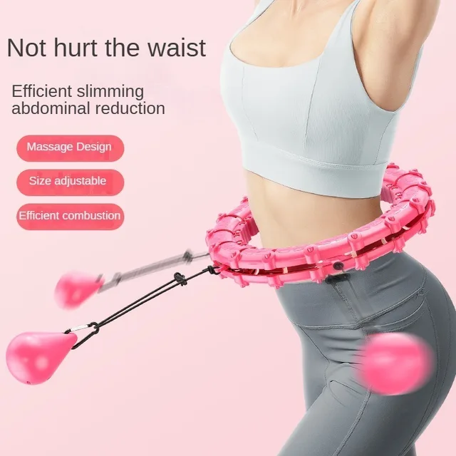 Hula Circle sport Exercise Hoop Weight Loss and Slimming Exercise Fat Burning Fitness Equipment Adjustable with Detachable Knots 4