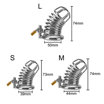 OLO Restraint Ring Adult Games Belt Bird Metal Cage Penis Ring Male Chastity Device Cock Lock Stainless Steel Sex Toy For Men 5