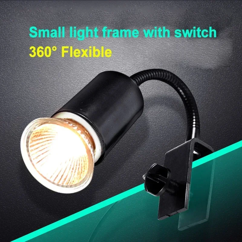 E27 360℃ Reptile Lamp Clip with Switch UVA+UVB Reptiles Heating Lamp Stand for Pet Turtle Snakes Lizards Lighting Supplies 2