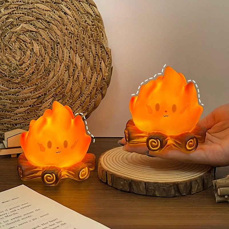 Christmas Bonfire Night Light LED Electronic Candle Light Decorative Atmosphere Light Children's Festival Gift Accessories