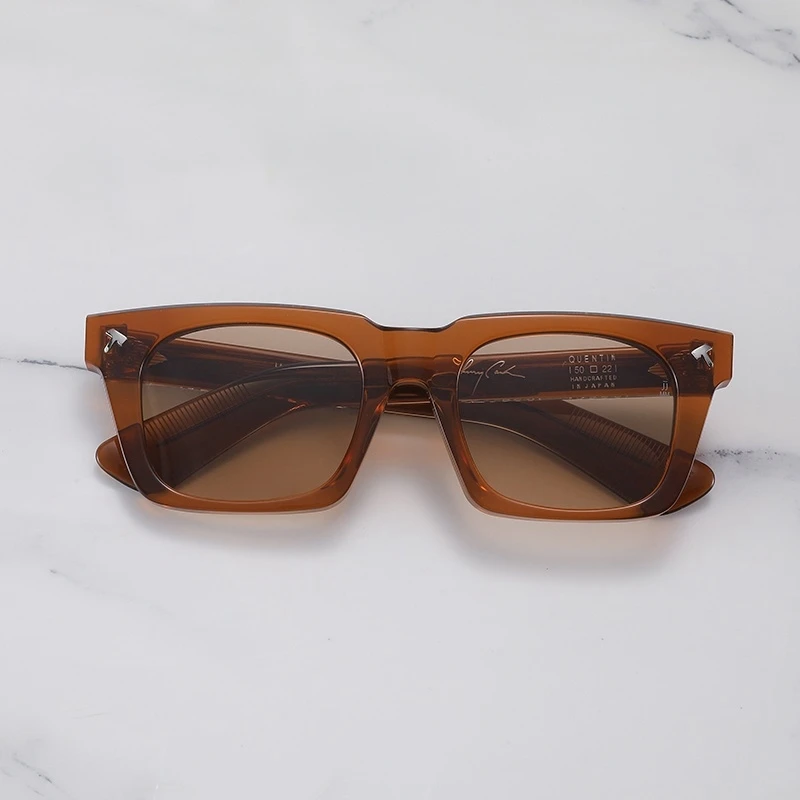 QUENTIN Thick Acetate Sunglasses Men and Women Fashion Designer Brand  Handmade Sun Glasses for Man Shades 4