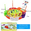 Electric Musical Rotating Fishing Toy Children Board Play Fish Game Outdoor Sports Educational Toys For Boys Girls 5