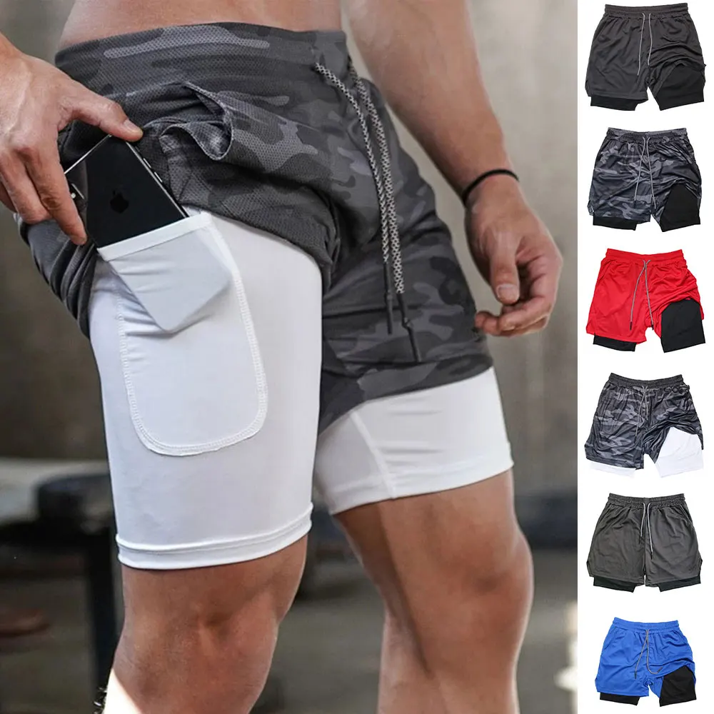 Pantaloncini uomo palestra regular fit cotone con tasche