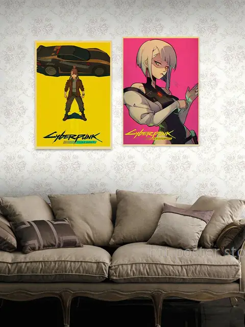 Anime Cyberpunk Edgerunners Posters Mural Kraft Paper Retro Art Painting  Pictures Vintage Home Decor Aesthetic Room Decoration - AliExpress