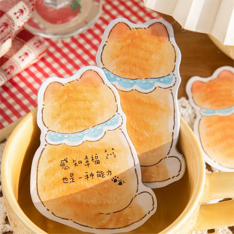30Sheets Cute Pet Weekend Series Sticky Kawaii Notes Supply Vocabulary Writing Pads Planner Reciting Book Student Memo Message 4