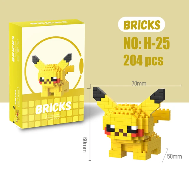 Pokemon Building Blocks Pokémon Gengar Action Cartoon Character Pikachu Charizard Model building block For Boys Birthday Gifts 3