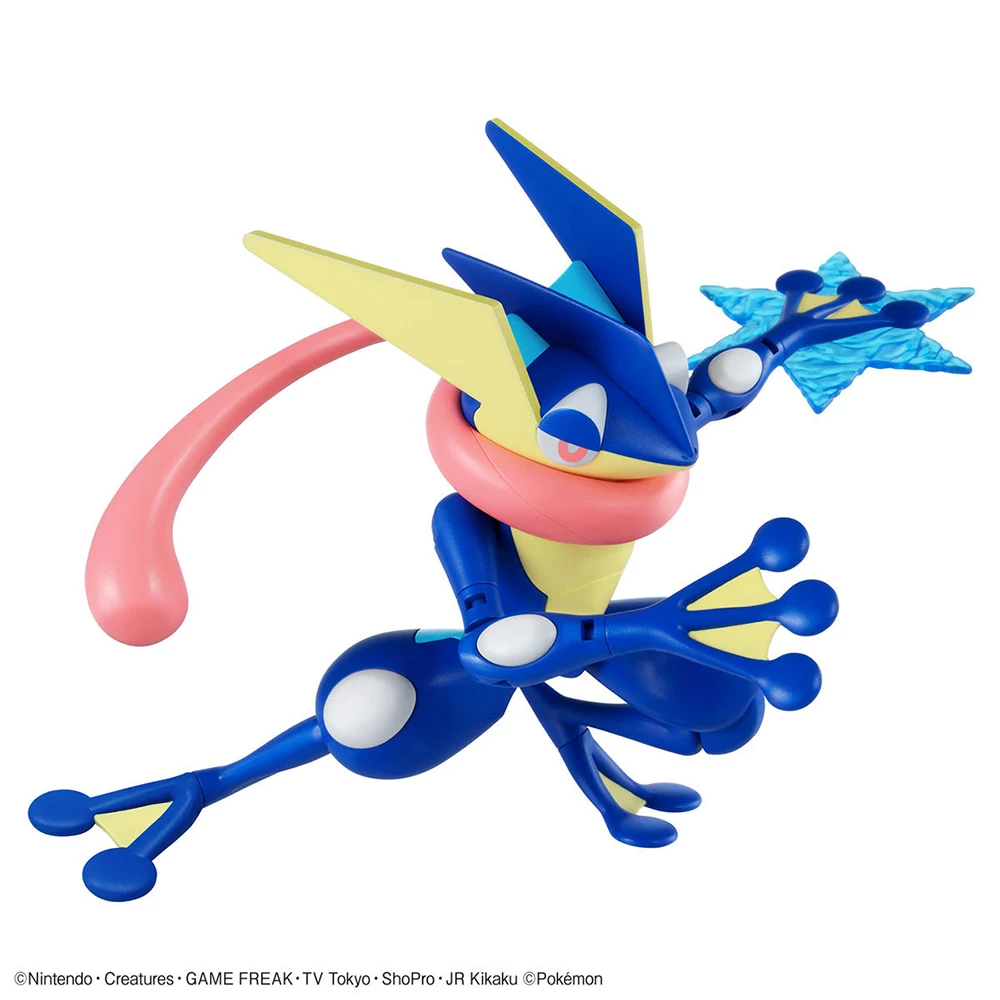 Фото В наличии Оригинальные игрушки Bandai Pokemon plmo Greninja, аниме игрушки, подарки, коллекционные сборные фигурки для фанатов детей №2