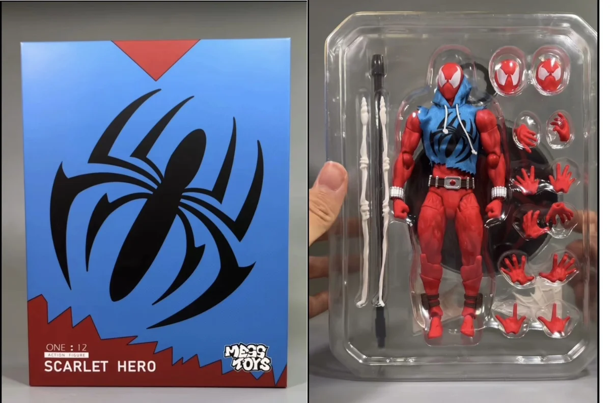 새로운 메스토이즈 스파이더맨 마펙스 186 피규어 스칼렛 스파이더 어메이징 스파이더맨 코믹 버전 액션 피규어 모델 피규어 선물