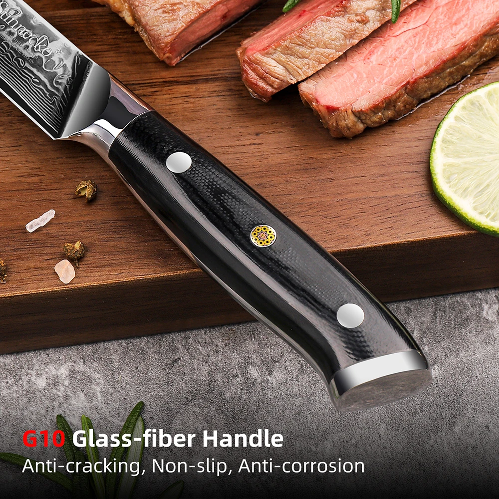 Utility & Steak Knife Set – Damascus Steel Chef Knives 4