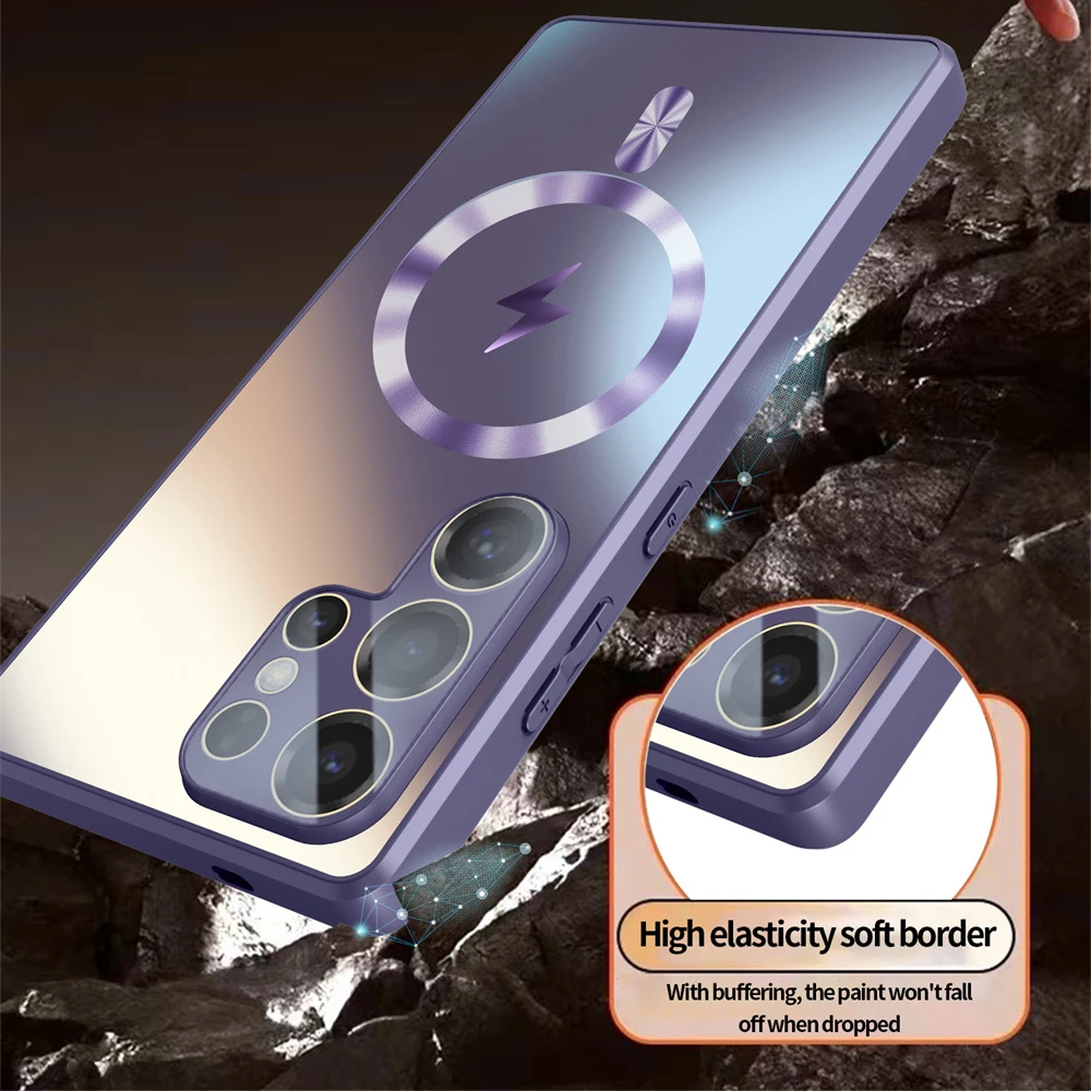 Frosted Magnetic Phone Case with Magsafe Glass Lens