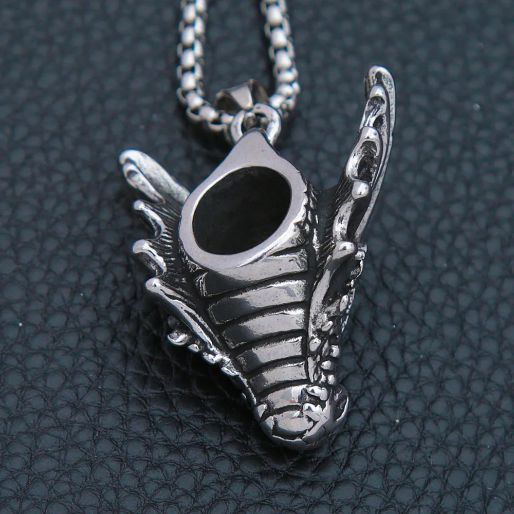 Icarus | Collana Con Piastrina Con Teschio In Acciaio Inossidabile Nero Canna Di Fucile P