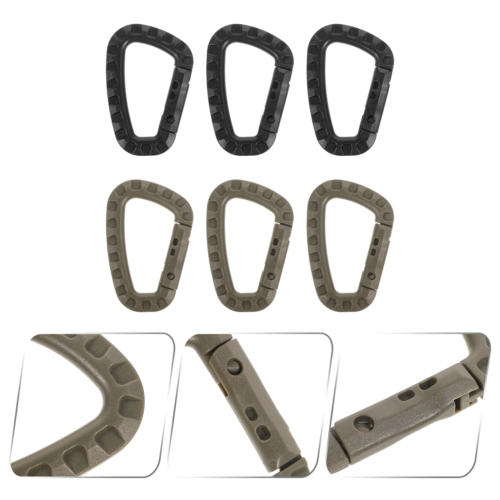 

6 Pcs Climbing D Rings Keychain Keychain Climbing D Rings Keychain Gear Clip Backpack Hanging Buckle for Camping Hiking Fishing