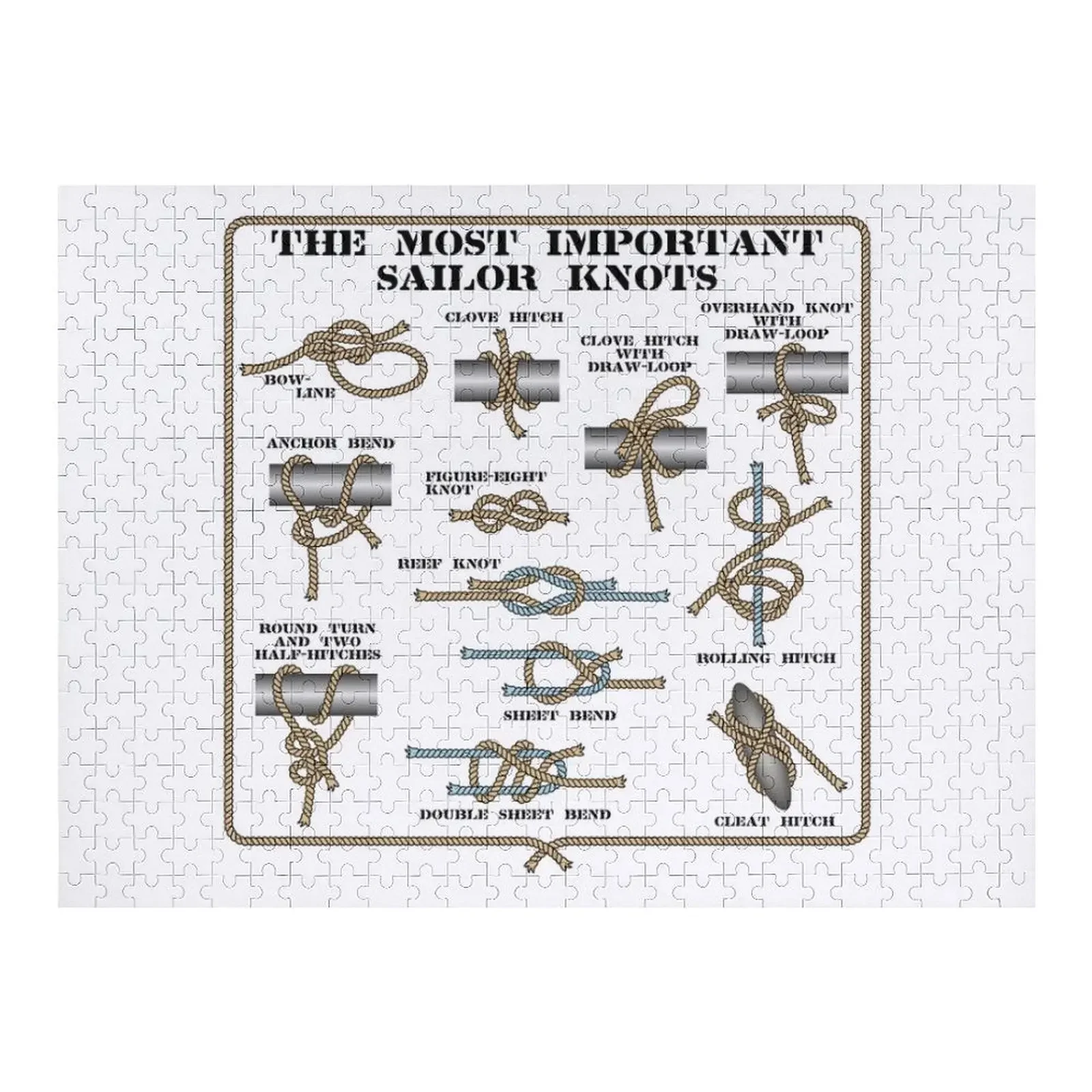 Sailor knots all English version Jigsaw Puzzle Personalised Jigsaw Photo Custom Puzzle