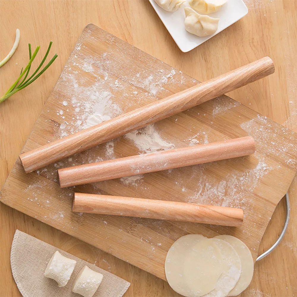 

16/25/30/40cm Wooden Rolling Pin Kitchen Cooking Baking Tools Crafts Baking Fondant Cake Decoration Black Dough Roller