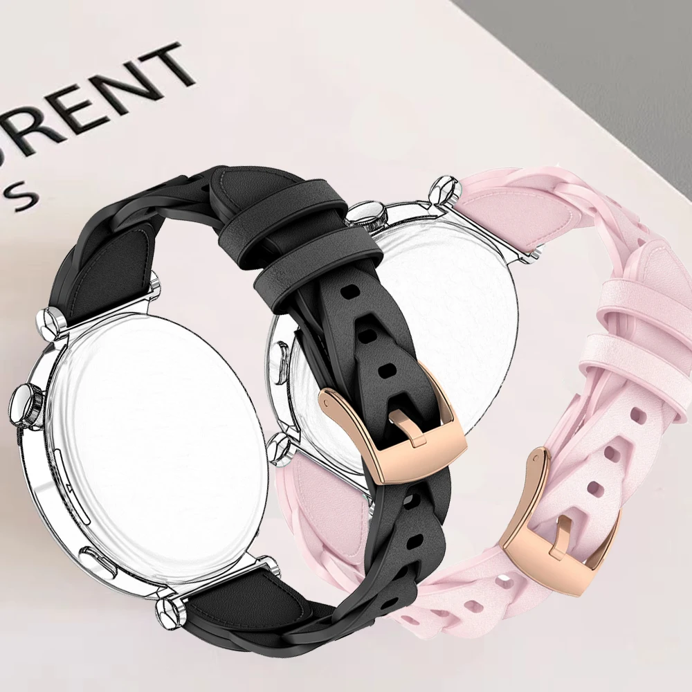 Elegant 18mm Artificial Leather Watch Strap Replacement Bracelet