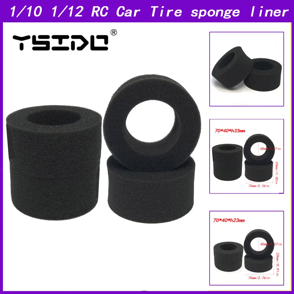 70*40*23mm 70*40*33mm 1/10 1/12 Rad Schwamm Liner für Wltoys HBX gehärtetem Reifen Schwamm Schaum RC Lkw Crawler Autos Teile