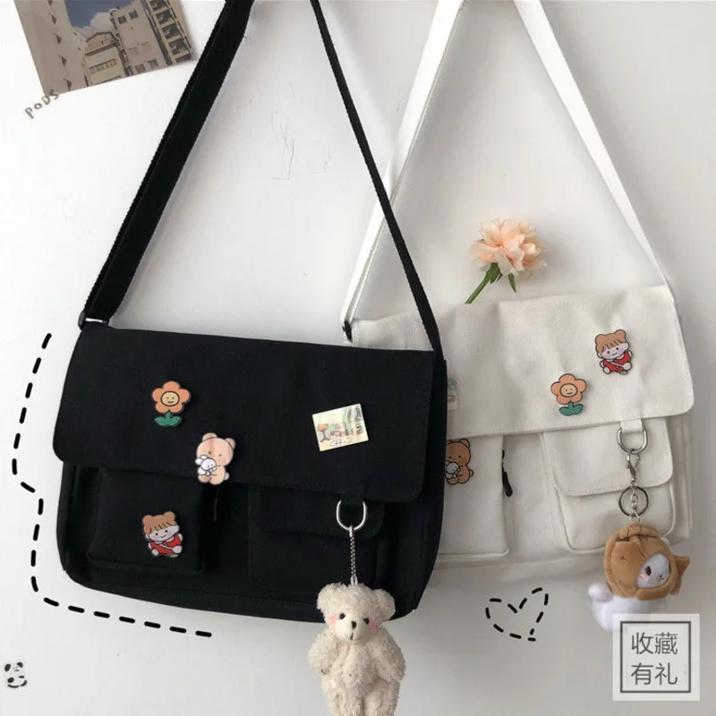 Canvas Crossbody Bags for Women Youth Casual Handbags Shoulder Messenger Bag Students School Bags for Girls Satchel canvas bag,women messenger bag