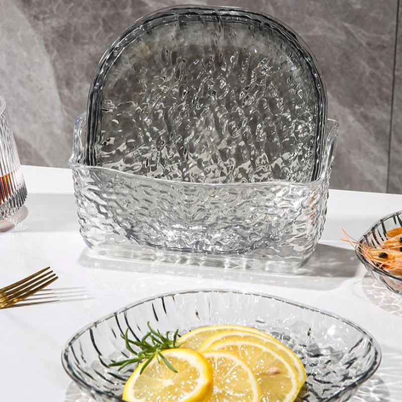 8pcs Easy To Clean Dinner Plate Storage Box Food Grade Acrylic Material Dried Fruit Plate Candy Container Snack Tray