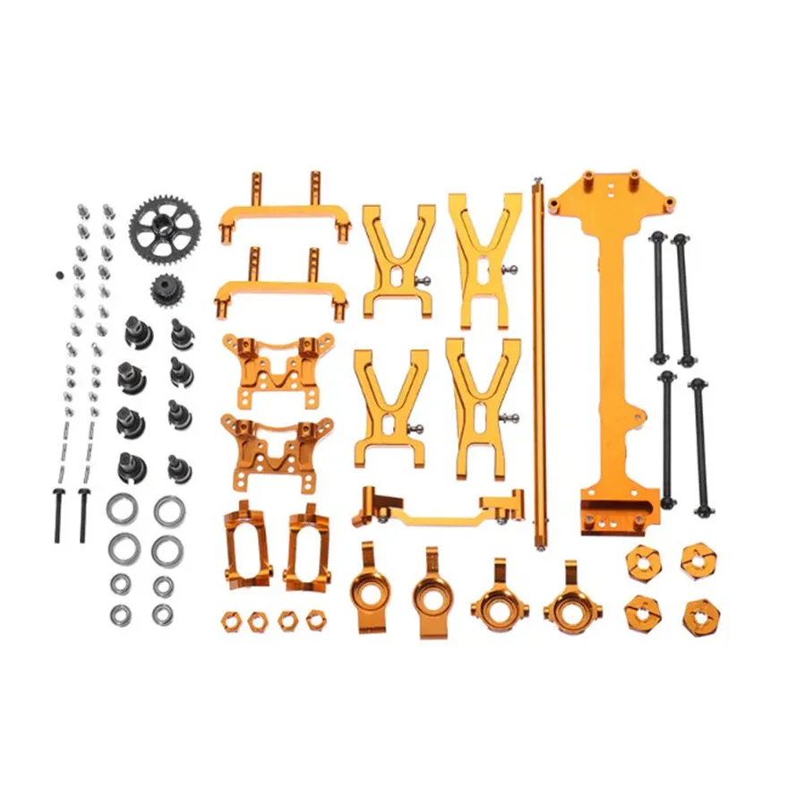 Metalowa przekładnia ramię wahadłowe kierownicy 19 szt. Zestaw dla WLtoys 1/18 A949 A959 A969 A979 K929 części do zdalnie sterowanego samochodu