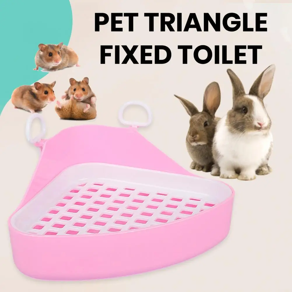 

Small Toilet Detachable Triangular Hollow Small Pet Toilet Ideal for Ferrets Hamsters Cats Guinea Pigs for Dragon for Cage