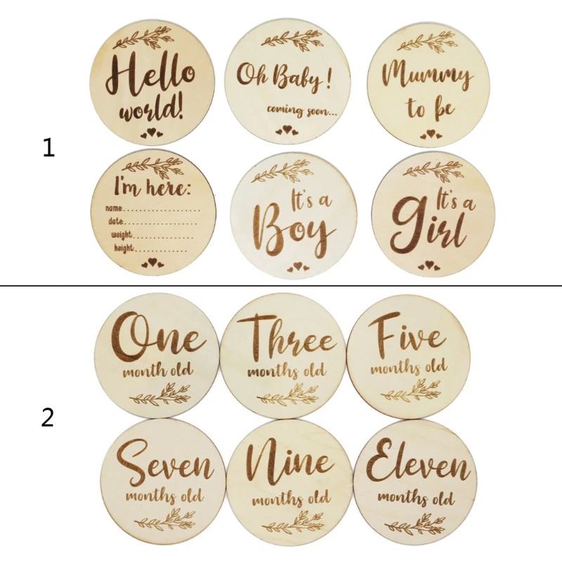 baby gifts australia personalised Baby Monthly Wooden Cards Newborn Shower Gifts Sets Monthly Milestone Cards First Year Growth Photo Props newborn family photos