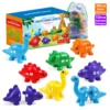 Dinosaur Matching Game Toys Alphabet Matching / Number Matching Montessori Toy for Kids Learning Colors Numbers Letters Toy 1