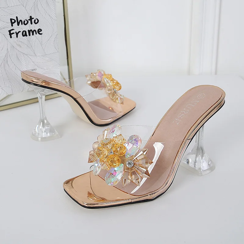 2022 Summer Shoes Women Pumps Fashion Ladies Party Shoes Crystal Shoes Brand Woman High Heels 9cm Super Plus Size 42 43 44 45 46