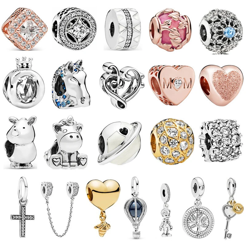 

New Fashion Charm Original Horse Moon Note Beads Suitable for the original Pandora Lady Bracelet Jewelry Accessories Gift