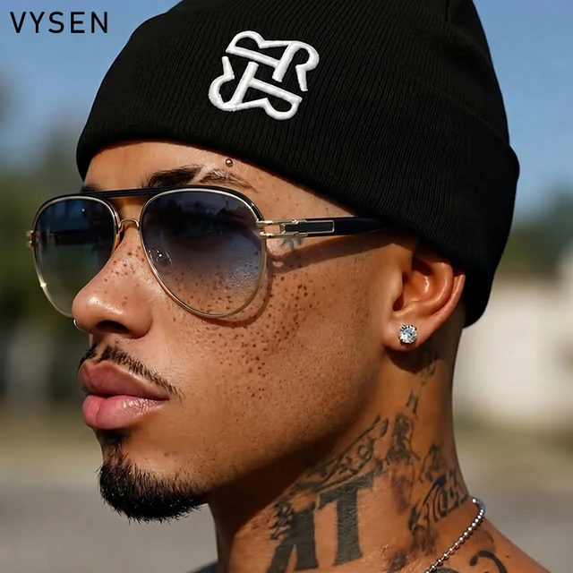 Lunettes de soleil oversize vintage ovales pour homme 2026 – Marque de luxe, style steampunk, pour la conduite en extérieur 1