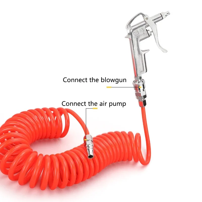 Compressor Hose 8*5mm Telescopic Hose Pu High Pressure Cleaning Spray Gun Air Duster Blow Spring Tube Pipe 5