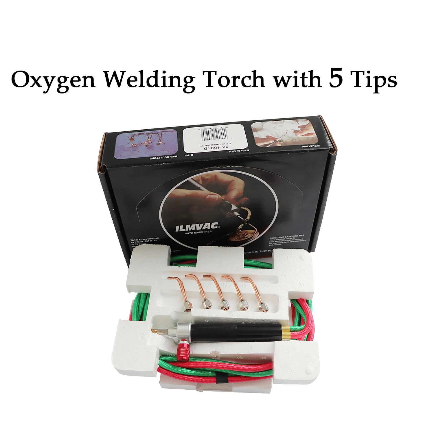 Micro Torcia Saldatura Ossigeno Acetilene Con 5 Punte, Mini Torcia A Gas, Rame E Alluminio