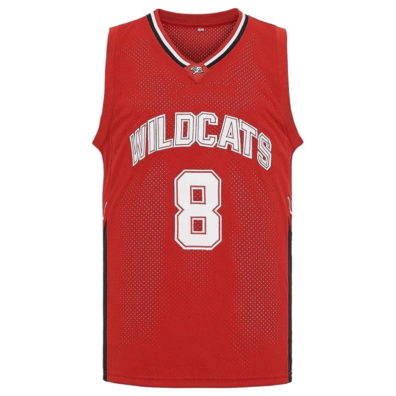Movie Wildcats High School #8 Chad Danforth Basketball Jersey