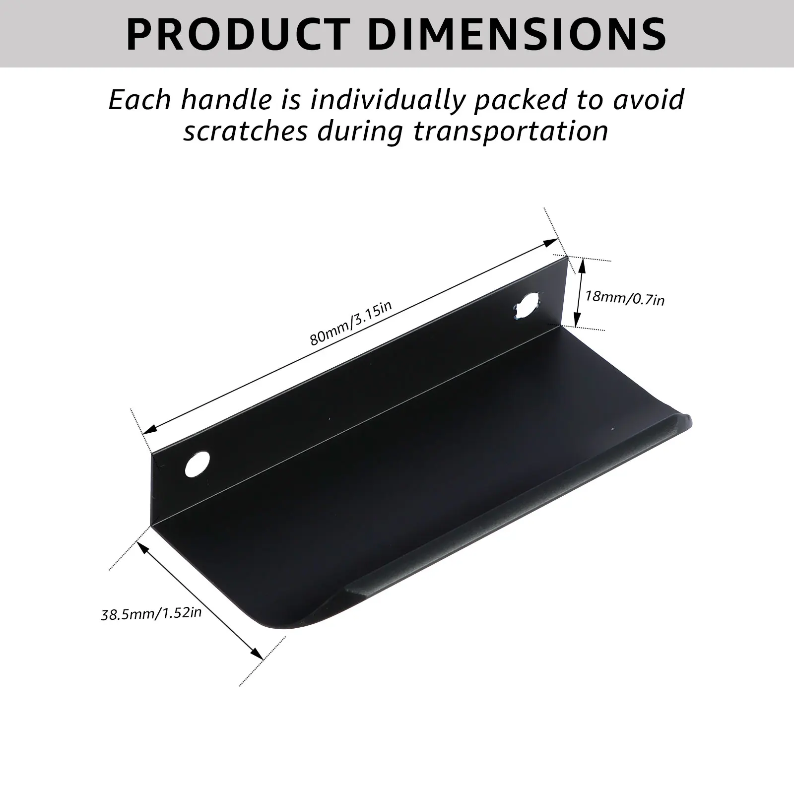 Description Picture 2 of item20/26Pcs Gold Black Hidden Handles Long Kitchen Cabinet Pulls Drawer Edge Finger Pulls Adhesive Non-punch Furniture