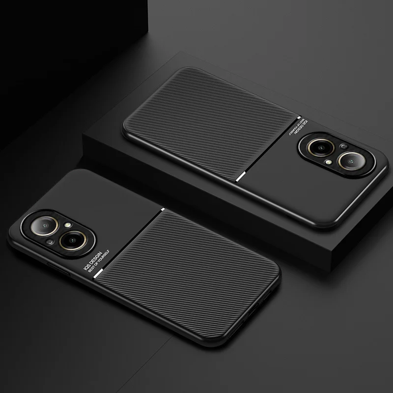 Universal Car Magnetic Holder Silicone Case with Leather Texture Coque