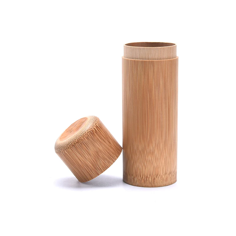 Handmade Bamboo Tea Canister Spice Caddy Storage Box Organizer Tea Leaves Storage Bottle Tubes Spice Jars