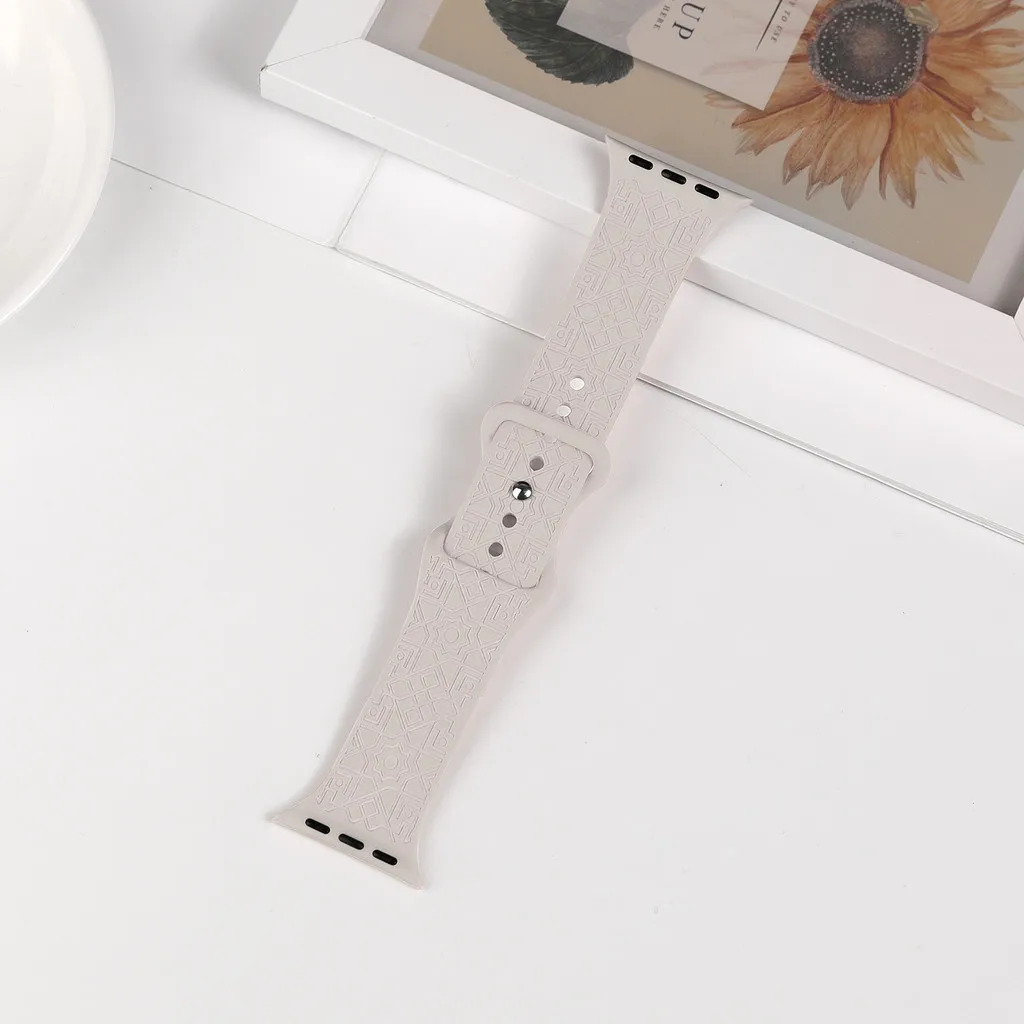 Engraved Watch Band with Stylish Straps
