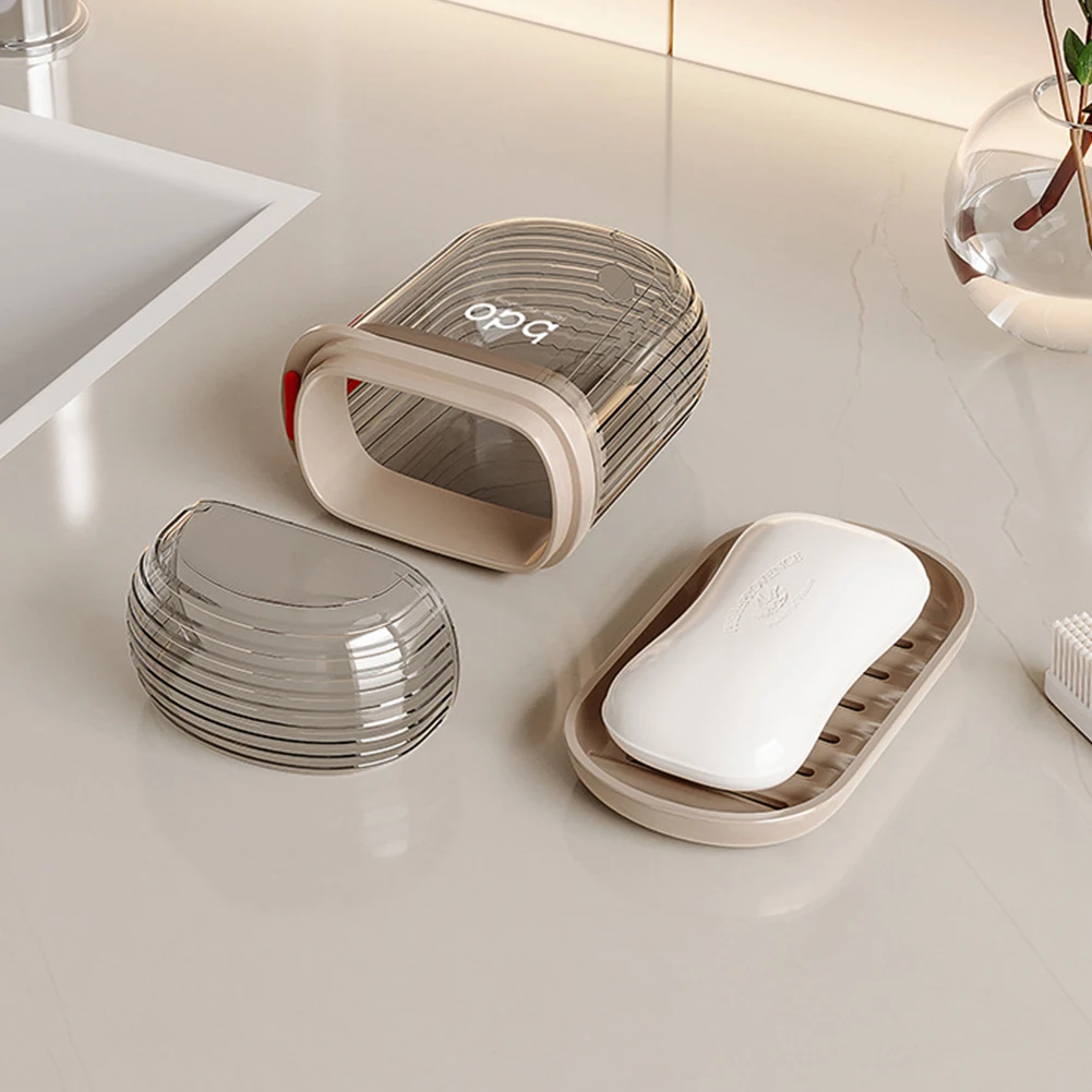 Travel Soap Container with Lid & Drain Sealed Soap Dishes Leak Proof Shower Soap Case for Shower Bath Traveling 6
