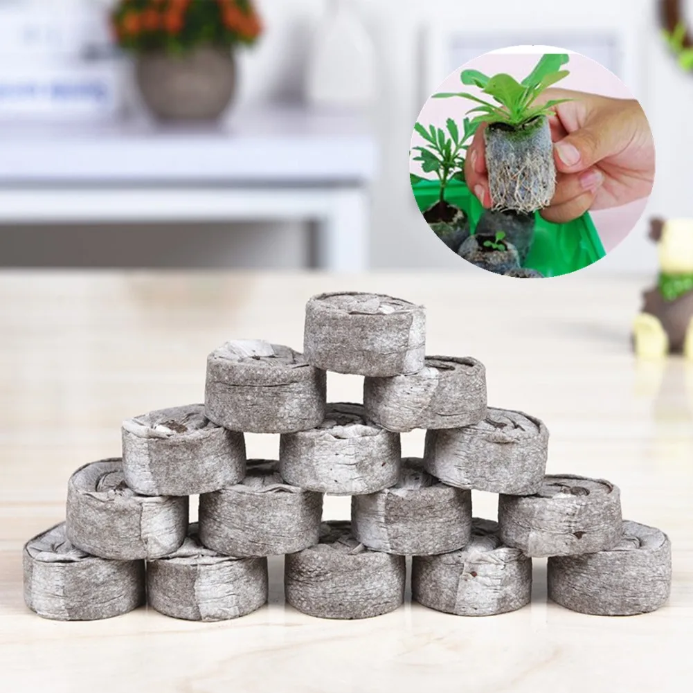 100pcs 30mm Compressed Peat Soil Pellets Soil Block Maker Pellets