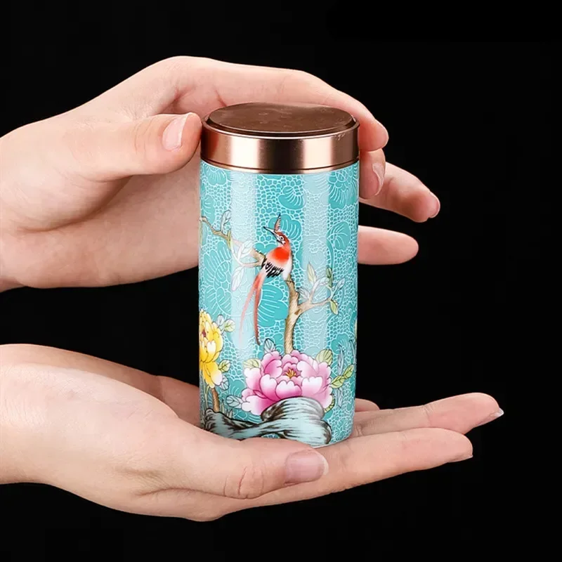 Ceramic Storage Jar Mini Pottery Jar Airtight Pots Ointment Storage Box Ceramic Tea Organizer Storage Tanks Coffee Kitchen Container