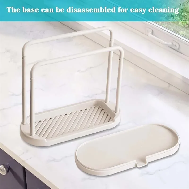 Kitchen Sink Drain Rack - Sponge and Rag Storage Basket