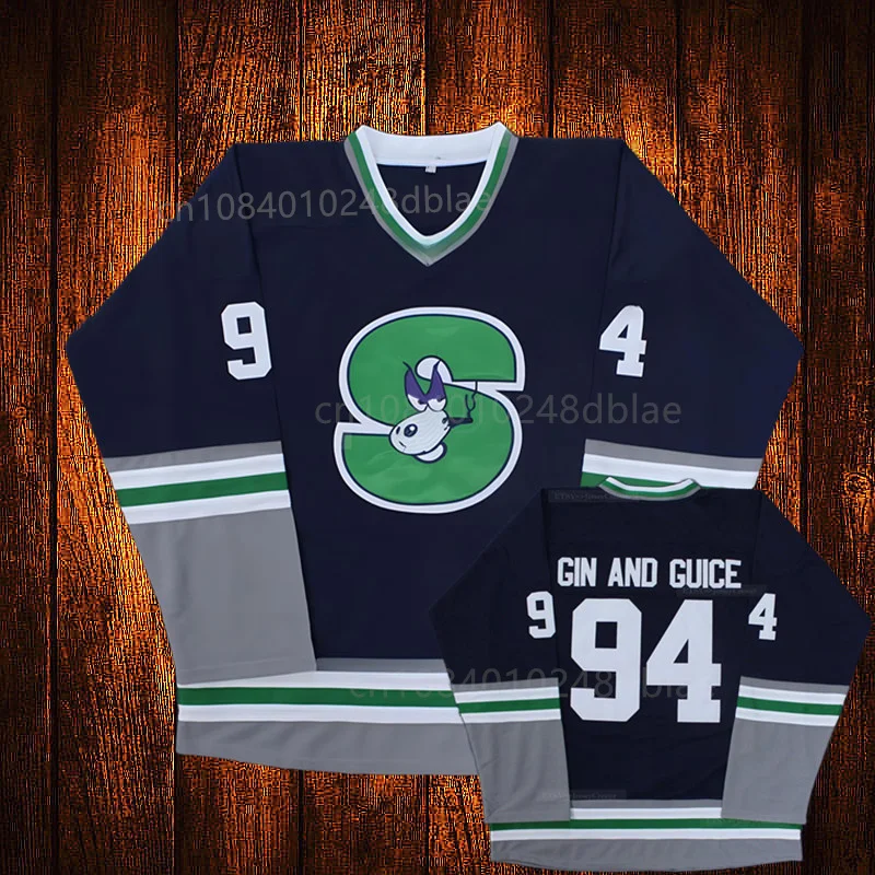 Vintage 90'S Snoop Doggg #94 Gin And Guice Hockey Jerseys Embroidery Youth Kids Adult Any Size And name Jersey