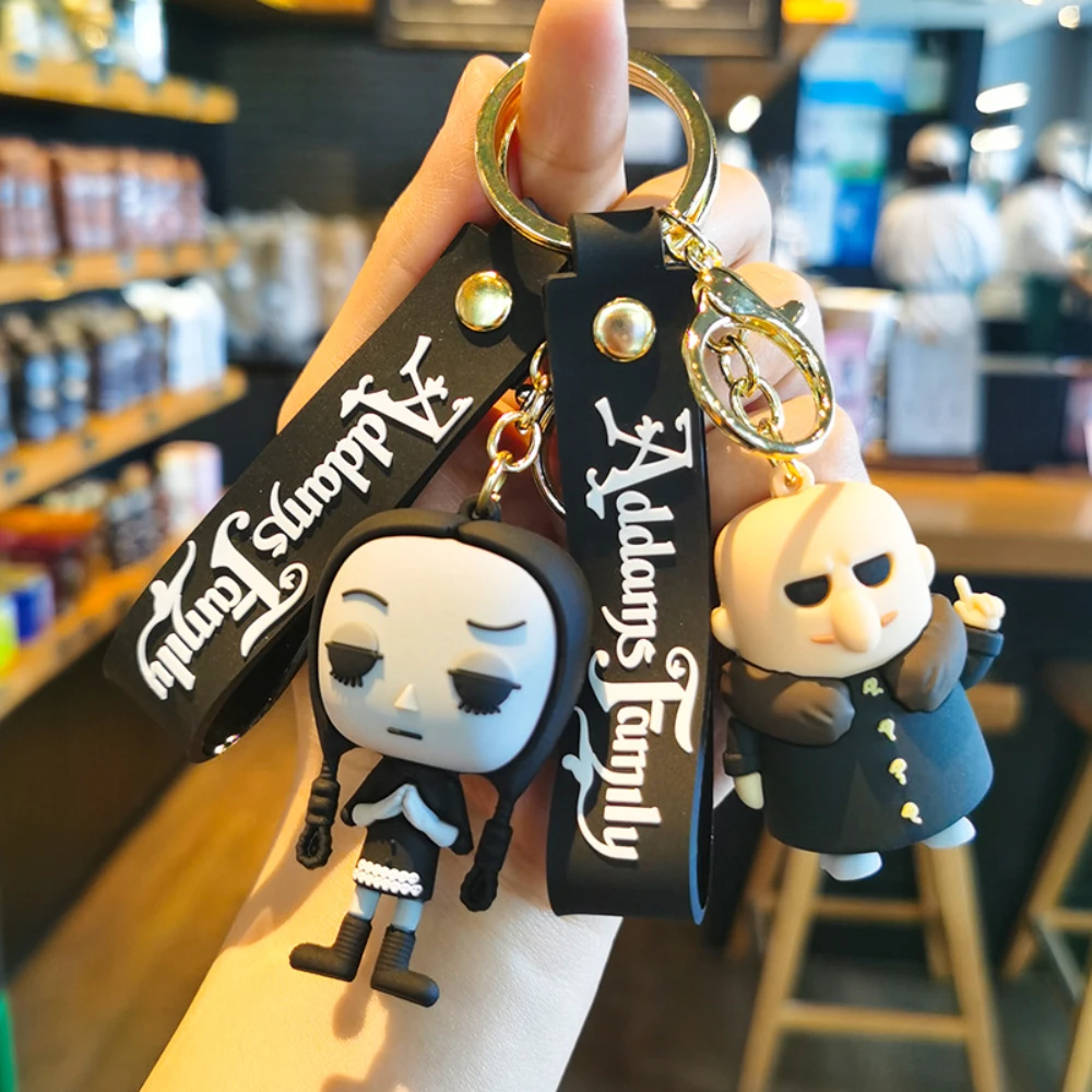 Halloween Keychain Horror Wednesday Addams Silicone Thing Hand Doll