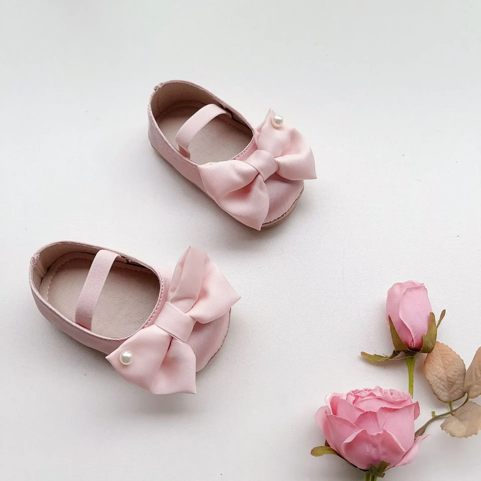 Bardibess Baby Shoes Spring Autumn New Fashion Bow Soft Toe Shoes Baby Girl's Anti-slip Anti-drop Heel Princess