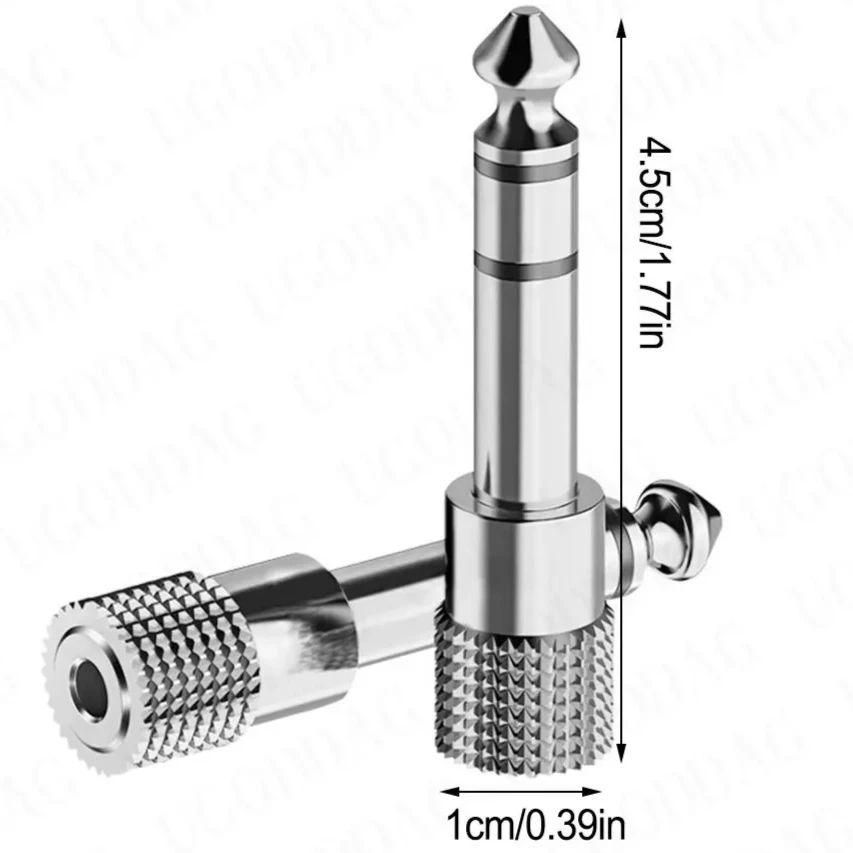 Headphone Adapter 6.35 mm Male to 3.5 mm Female Wear-resistant Jack Converter