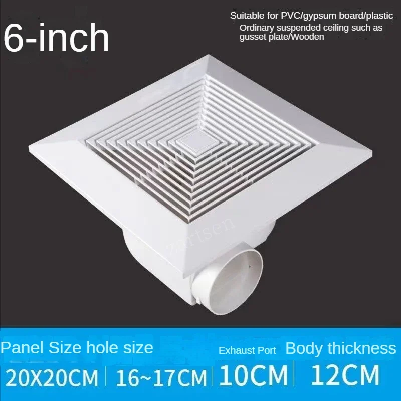 6/8/10inch Electric Exhaust Fan Ceiling Ventilator Window Wall Mounted Airflow Extractor IKitchen Household Pipe Duct Fans