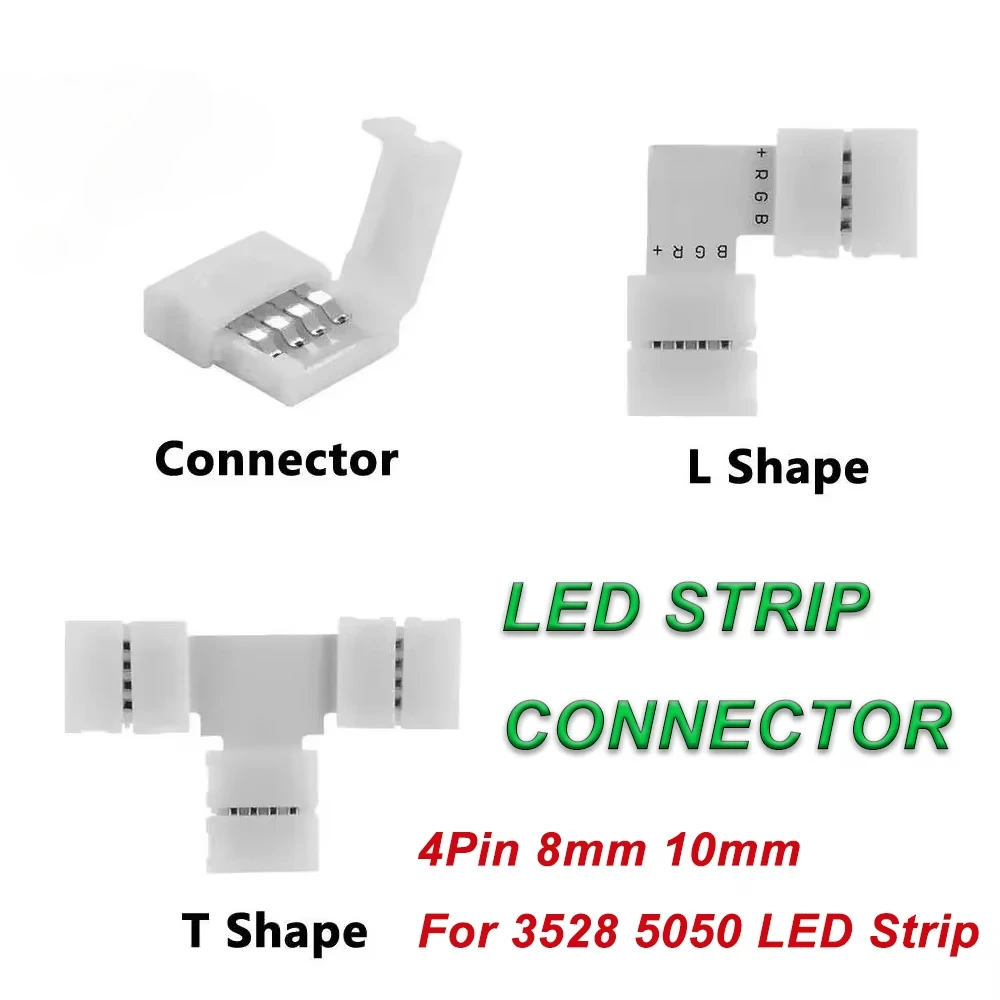 รูปสินค้า LED Strip Connector 4 ขา เชื่อมต่อง่าย สำหรับ RGB LED Strip