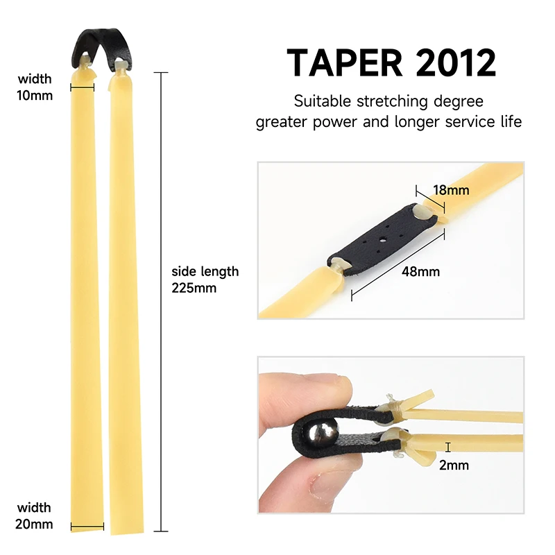 1/3/5Pcs 2.0mm Thickened Slingsshot Rubber Band High Elasticity High Precision Latex Rubber Band Slingshot Shooting Accessories