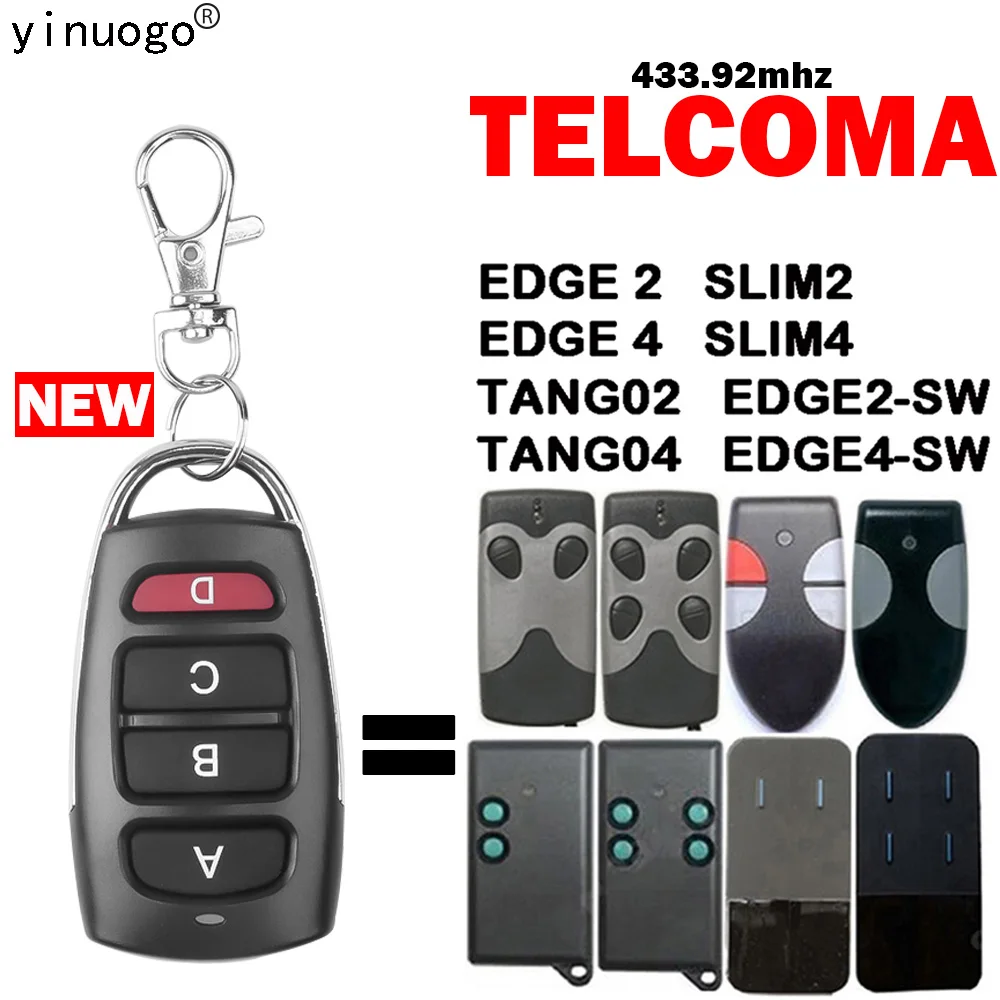 TELCOMA EDGE 2 4 Remote Control Garage Door TELCOMA TANGO2 TANGO4 SLIM2 SLIM4 EDGE2-SW EDGE4-SW Remote Control 433mhz Fixed Code badge reader